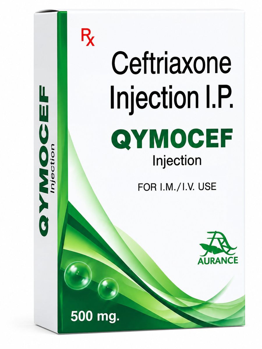 Qymocef ceftriaxone injection carton